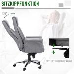 Kontorsstol Snurrstol Ergonomisk med Armstöd Höjdjusterbar Linnelook Polyester för Hemmakontor Ljusgrå 68 X 72 X 120-126 Cm