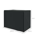 Skyddsöverdrag för Trädgårdsgunga Svart av Oxford Tyg för Utemöbler Vattentätt med UV-Skydd Hållbart 220 x 125 x 172 cm