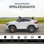 Elbil för Barn Mercedes-Benz AMG GLC63S Lyxig Leksaksbil med Fjärrkontroll och Dubbla Motorer Vit 115 X 70 X 55 Cm