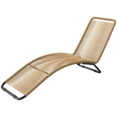 Solstol Solsäng Trädgårdssäng Natur 176 x 58 x 82 cm