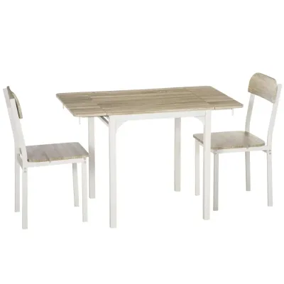 Matgrupp med Klaffbord 3 Delar Kompakt 120 x 60 x 75 cm