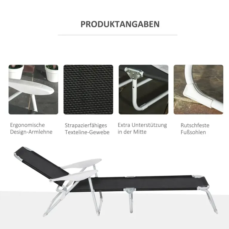 Solsäng Solstol Hopfällbar Pop-up Paviljong Partytält 2,95 x