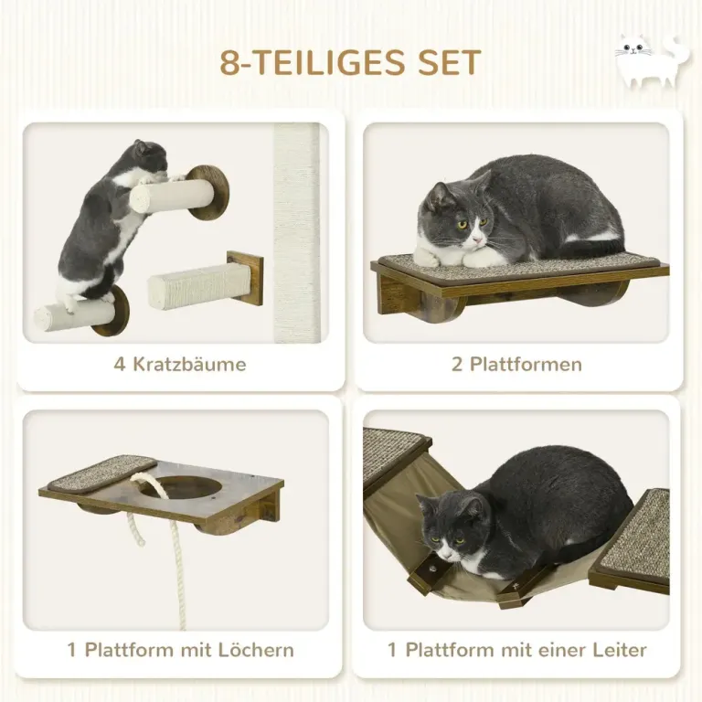 Katttrappa Husdjurstrappa med Sisalpelare