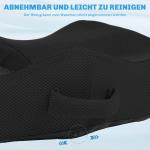 Sittdyna Svanskotadyna Svart av Memory Foam för Kontorsstol Ortopedisk Dyna för Ryggsmärta Ergonomisk