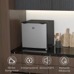 Minifrys Frysbox Elektrisk Fristående Silver av Metall för Kök och Kontor Liten Frys med 5 Nivåer 35 l 47 x 44,2 x 48,8 cm