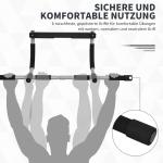 Pull-Up Bar Multifunktionell Träningshållare Dörrstång Stål med Skumhandtag för Fitness Hemma Svart Grå 92 X 40 X 17 Cm