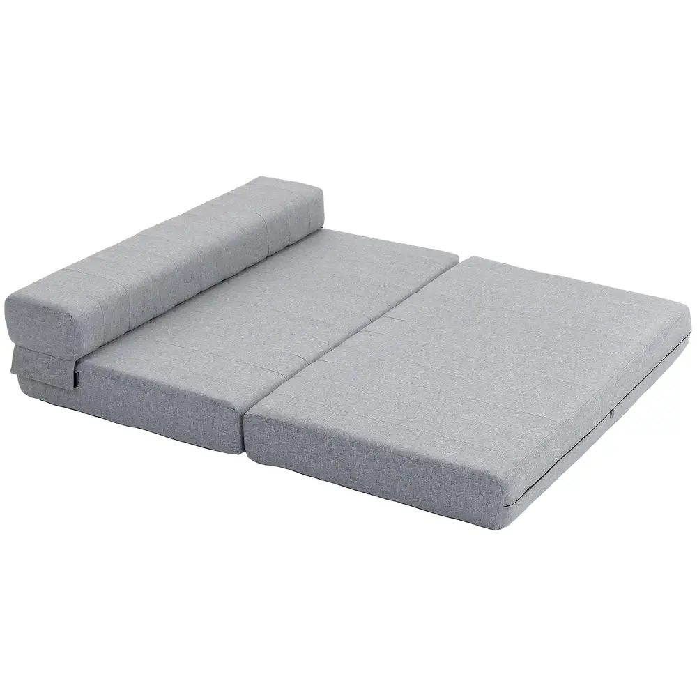 Bäddsoffa Soffa Grå av Sammetslook och Trä Stoppad 2-Sits