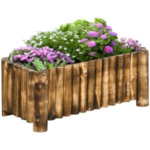 Upphöjd Blomsterbädd, Planteringsbädd för Örter och Grönsaker, Gran, 78 x 35 x 30 cm