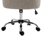 Ergonomisk Kontorsstol Linnetyg Höj- och Sänkbar Retrodesign Bekväm Vaddering för Hemmakontor Ljusgrå 54 X 65,5 X 84-91 Cm