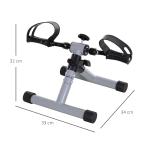 Mini Motionscykel Pedaltränare för Armar och Ben Hopfällbar med Kontinuerligt Motstånd för Rehabilitering och Fitness
