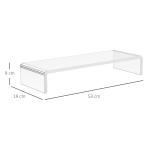 Skärmställ för Bärbar Dator, Ergonomisk, Akryl, Transparent, 53 x 19 x 9 cm