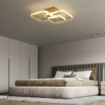 Taklampa LED Guld Metall och Akryl för Vardagsrum och Hall Modern Takbelysning med 3 Ljusfärger Energisnål Design och Bra Ljusspridning 40W