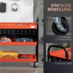 Arbetsbänk i Stål, Robust Verkstadsbord med 100 kg Kapacitet, Stabil Yta för Garage och Hobbyrum, Röd