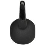 Kettlebell i Gjutjärn 12 kg, Ergonomisk Träningsvikt med Neoprenbeläggning, Skonsam mot Golv för Hemmaträning, Svart