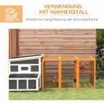 Hönshus för 1–3 Höns med Utbyggbar Design och Sittpinnar i Trä för Trädgård Hållbar och Stabil Orange Gran och Stål för Lantbruk och Hobby