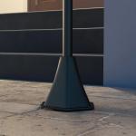 Gatubelysning Solcellslampa Svart av ABS för Utomhusbruk Vattentät LED Lampa med Ljussensor 17 x 17 x 127 cm