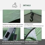 Rymligt Tunneltält för Camping, Vattentätt Tält för 2-3 Personer med Glasfiberstänger, Perfekt för Familjeutflykter, Mörkgrön, 426 x 206 x 154 cm