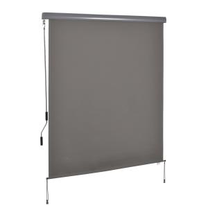 Vertikalmarkis för Balkong, Insynsskydd och Solskydd med Vev, Väderbeständig Polyesterväv, Krämvit, 120 x 200 cm
