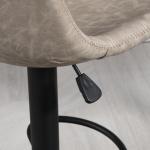 Barstolar Bistropallar Beige av Konstläder och Metall för Kök Set om 2 Vridbara Stolar