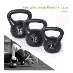 Kettlebell Prisvärd Svart för Hemmaträning och Styrketräning Fylld med Sand för Nybörjare Kraftfull Modell för Träning 12 kg