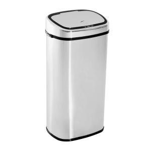 Sopkärl Automatisk Soptunna med Sensor Rostfritt Stål Modern och Hygienisk Avfallshantering Silver 68 L