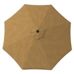 Parasoll Uteplatsparasoll Khaki av Polyester och Metall för Trädgård och Balkong Lutande Strandparasoll med Fransar Ø 265 cm