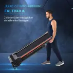 Hopfällbart Löpband för Hemmaträning, Kompakt Gåband med LCD-Display, Justerbar Hastighet 1-6 km/h för Promenader, Svart, 105 x 56 x 108,5 cm