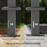 Pergola för Trädgård med Utdragbart Tak och UPF30+ Skydd för Solskydd Hållbar och Stabil Grå Polyester och Metall för Uteplats 3 x 3 m