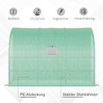 Växthus Tomathus Filmväxthus med Hyllor Grön av Stål och Plast för Balkong och Trädgård Vintersäkert Växthus 300 x 150 x 213 cm