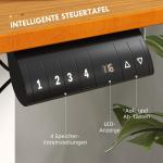 Barbord Ståbord Natur av Spånskiva och Metall för Kontor Elektriskt Höjdjusterbart med Anti-Kollision 120 x 60 cm