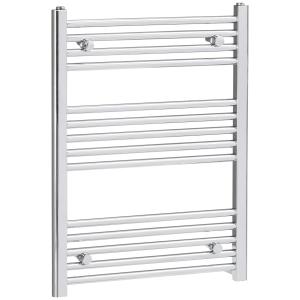 Vattenburen Handdukstork, Badrumsradiator med 14 Värmerör, Effektiv Uppvärmning och Torkning, Silver, 600 x 800 mm