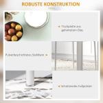 5-delat Matsalsset med 4 Stolar, Modern Design, Glasbord, Vit