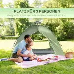Campingtält Dubbeltält 2 Vuxna och 1 Barn Vattentätt 4 Säsonger 210 X 210 X 140 Cm