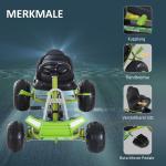 Trampbil och Gokart för Barn Robust Pedalbil med Justerbart Säte och Handbroms för Barn från 3 År Grön