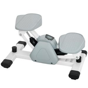 Mini Stepper Trappmaskin för Träning och Fitness med LCD-skärm och Halkfria Pedaler, Grå