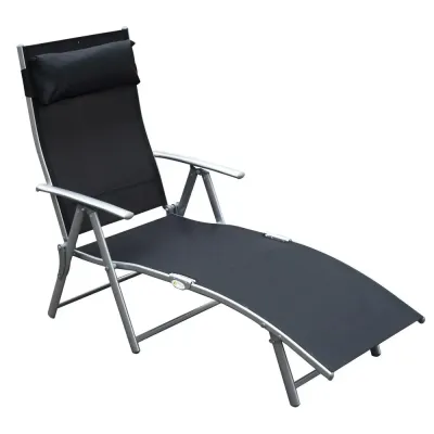 Solstol Svart Metall 137 x 63,5 x 100,5 cm