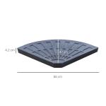 Parasollvikt 2-Pack Tallrikparaplystativ med Handtag Harts och Metall Stabilt Brons