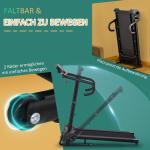 Elektriskt Löpband för Hemmaträning, Kompakt Gåband med LCD-Display och Hållare, Justerbar Hastighet för Motion, Svart, 123 x 62 x 117 cm, 500 W