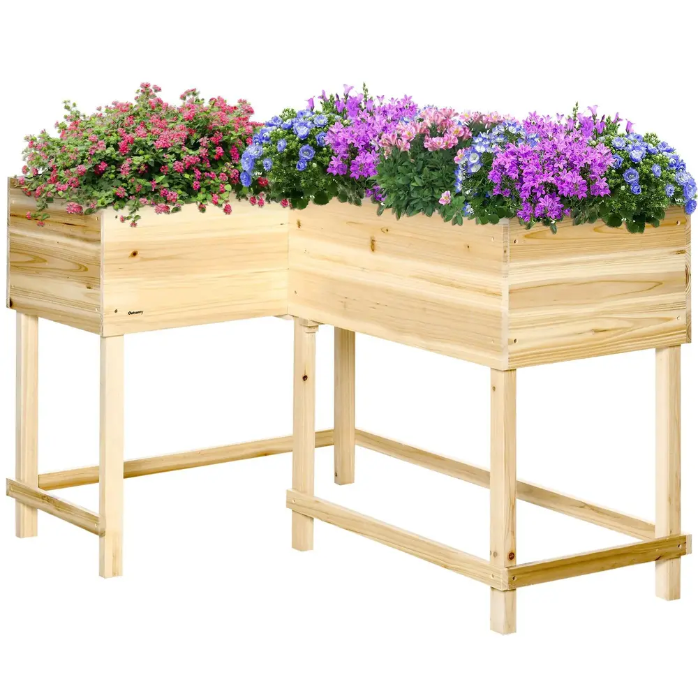 Upphöjd Odlingsbänk med Bevattning 122 x 91 x 81 Cm