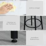 Barbord Matgrupp 3-Delat Vit Svart av Stål och MDF för Kök och Matsal med 2 Barstolar Kompakt Design Praktiskt Set