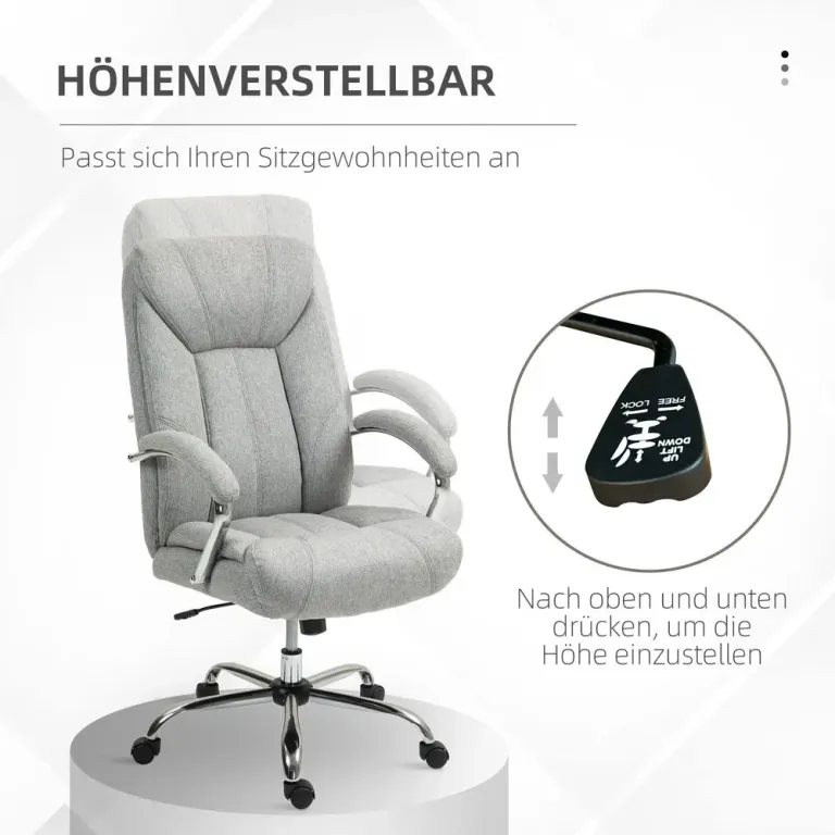 Kontorsstol Ljusgrå 65 x 78 x 110-118 cm