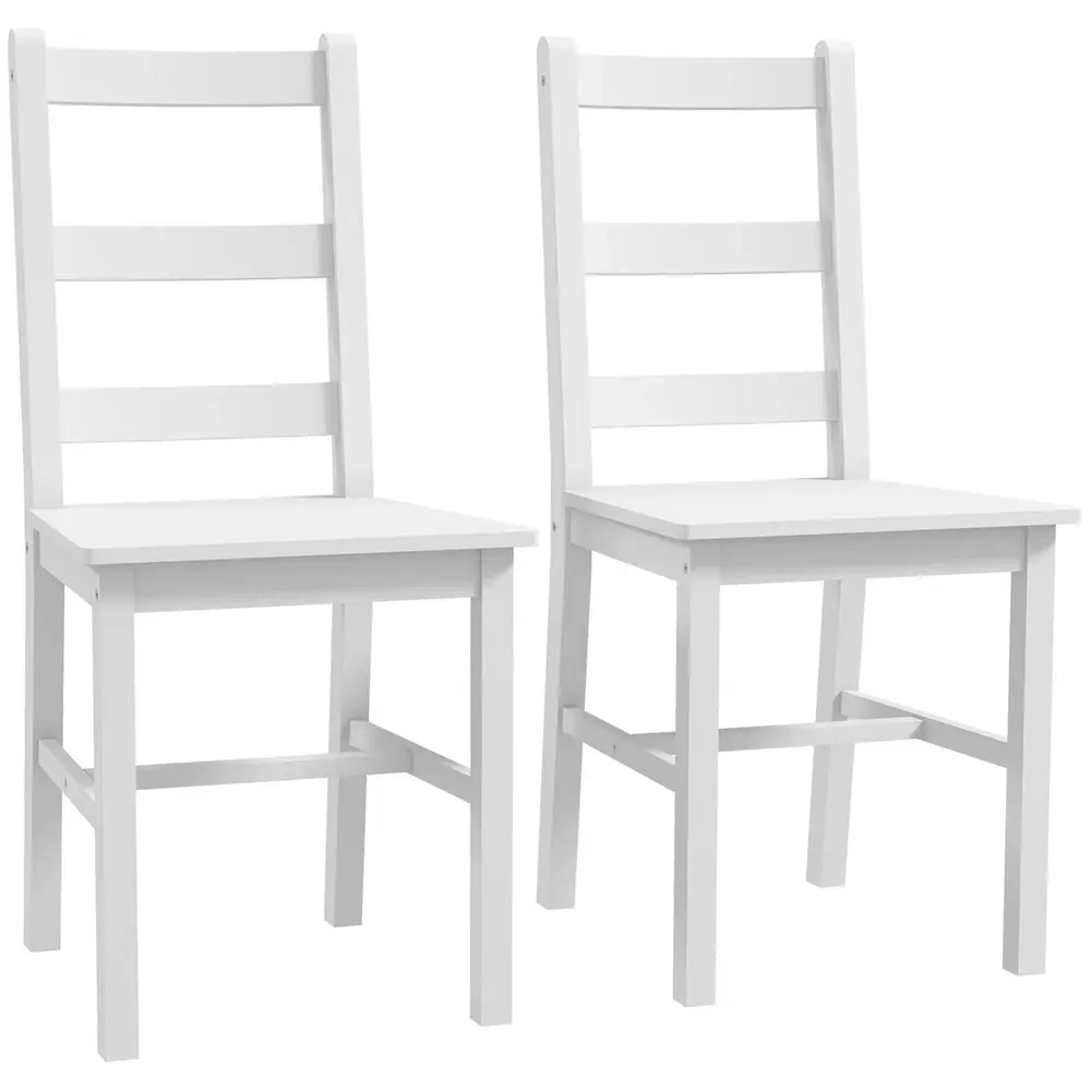 Set 2 Köksstolar med Ribbat Ryggstöd 41,5 x 46 x 90 cm