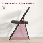 Set med 4 Hopfällbara Kontorsstolar med Metallben, för Kontor/Reception/Väntrum, Konstläder, Svart