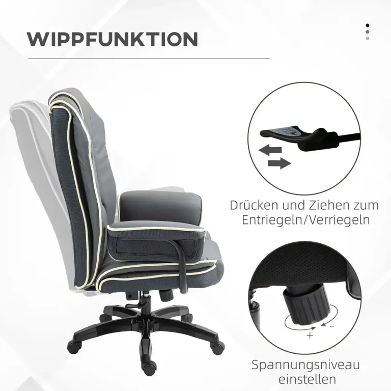 Kontorsstol Kräm av Tyg och Metall
