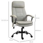 Ergonomisk Kontorsstol med Massage, Bekväm Skrivbordsstol med Vippfunktion, Avslappnande Arbetsstol för Hemmakontor, Beige