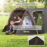 Tält för 4 Personer Vattentätt och Stabilt med UV 50+ Skydd för Camping och Utomhus Hållbar och Säker Svart Polyester och Glasfiber