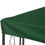 Ersättningstak till Paviljong, Vattenavvisande Takduk i Polyester, Passar de flesta standardramar, Grön, 3 x 4 m