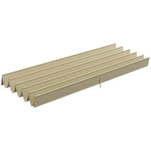 Ersättningstak Pergola Tak Vattentätt och Vintertätt Beige av Polyester för Trädgård och Uteplats Solskydd med Dräneringshål 4 x 3 m