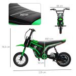 Elektrisk Barnmotorcykel, 24V, med Justerbar Hastighet, Musik och Ljus, Grön