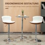 Barstolar 2-pack Prisvärd Cremefärgad Metall för Kök och Bar med Justerbar Höjd och Snurrbar Sits Ergonomisk Design för Hemmet